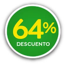 64 % de descuento